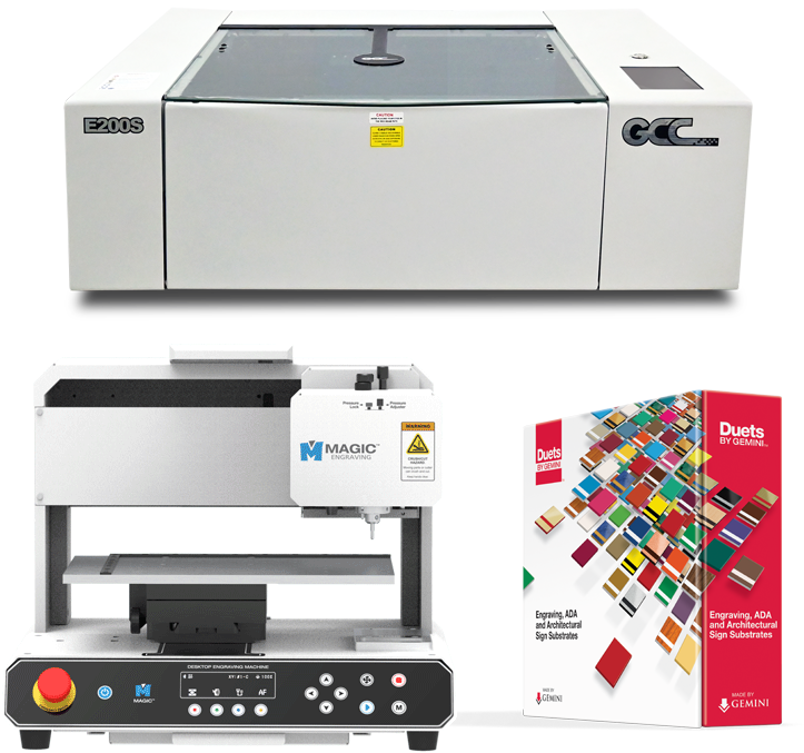 Engraving machines and materials for engraving