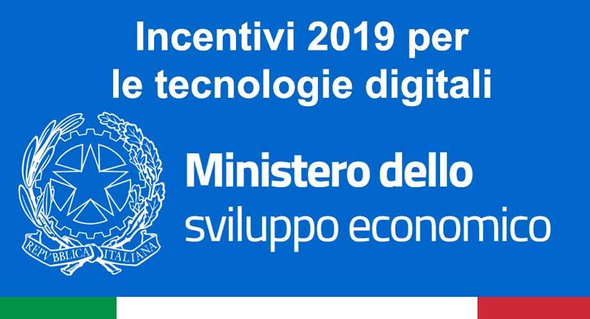 Incentivi 2019 sulla tecnologia digitale