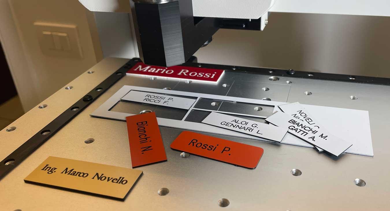 Engraving doorbell nameplates